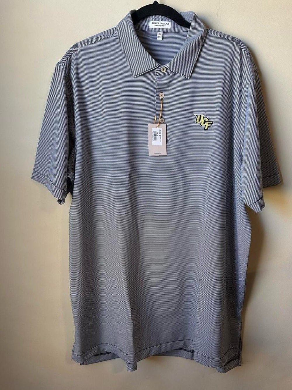 Peter Millar UCF Knights Jubilee Stripe Performance Polo Collegiate Size XL